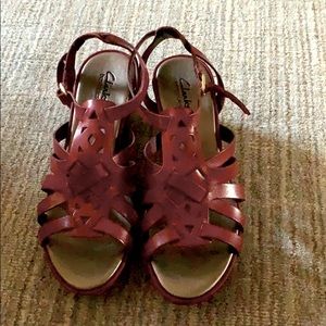 Clarks wedge sandal
